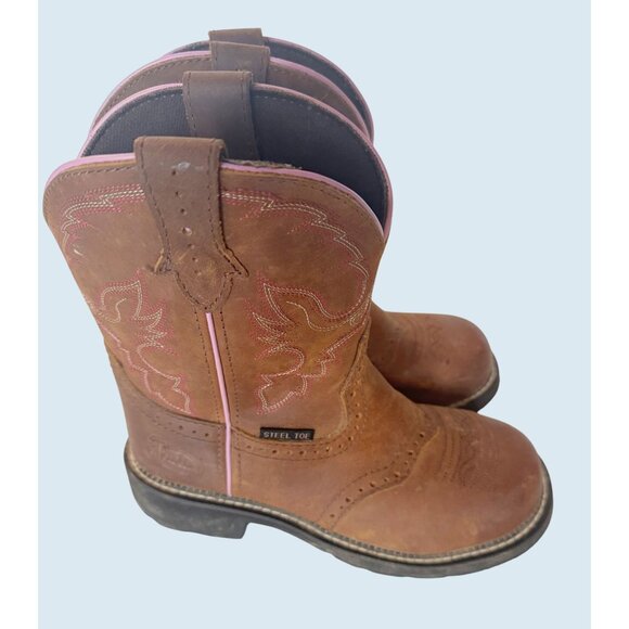 JUSTIN Women's Gypsy Wanette Western Cowboy Work Boot Size 9 - Picture 5 of 8